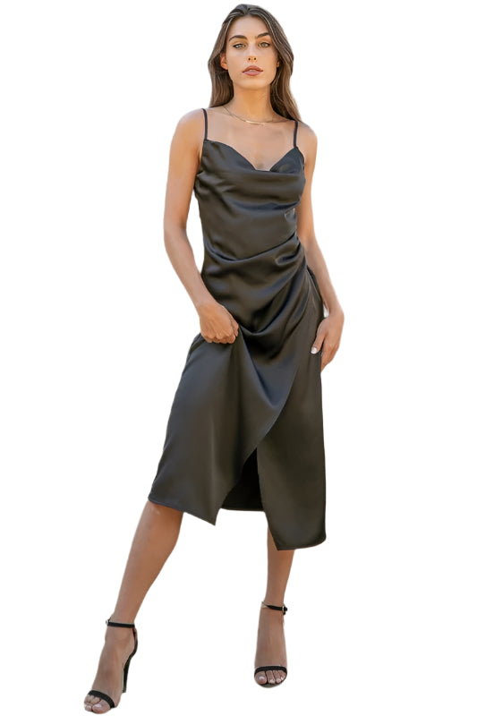 EMMA - WRAP SLIP DRESS