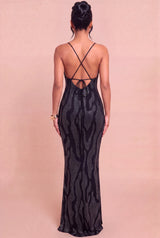 SHERIDAN - TIE BACK SPARKLE DRESS