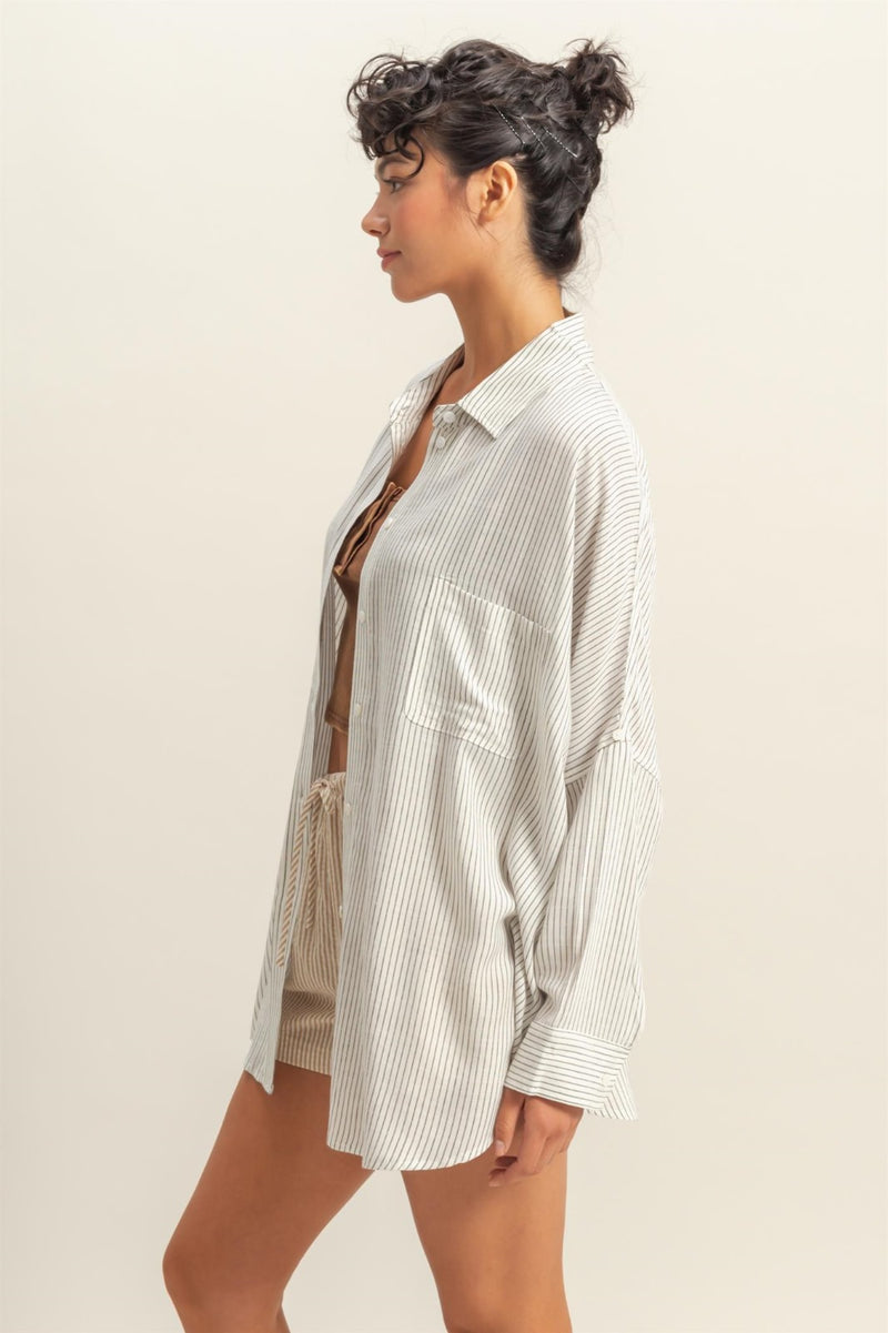 STRIPE BUTTON DOWN SHIRT