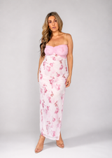 FLORENCE - TUBE FLORAL MAXI DRESS