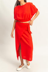 SORRENTO - WRAP MIDI SKIRT