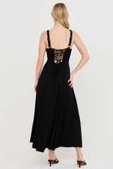 ELISE - TIE BACK SWISS DOT DRESS