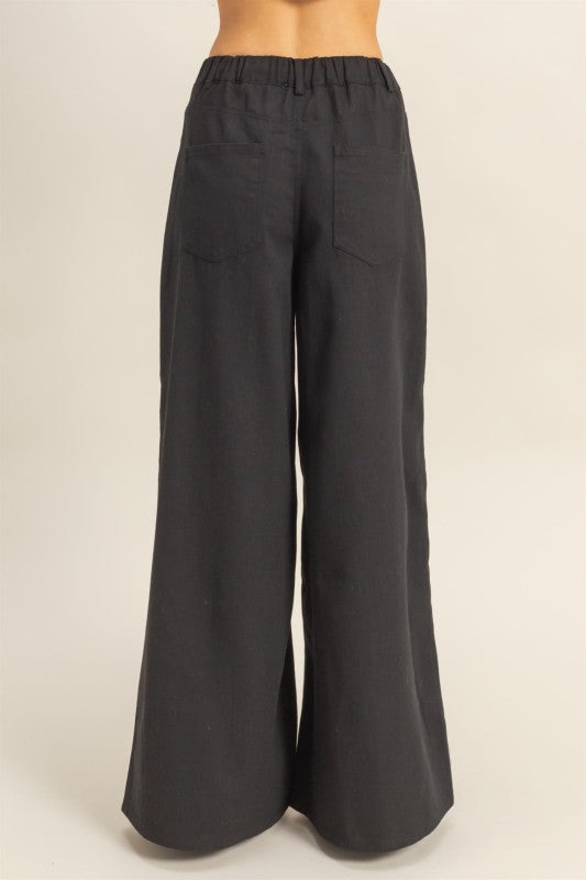 BLACK WIDE LEG JEAN