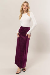 VELOUR MAXI SKIRT