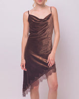 AVA - VELVET ASSYMETRICAL DRESS