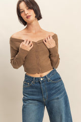 OFF SHOULDER CARDIGAN