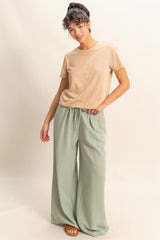 DRAWSTRING - WIDE LEG PANTS