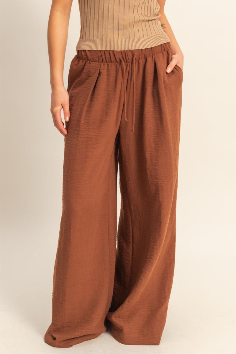 DRAWSTRING - WIDE LEG PANTS