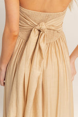 SIENNA - SMOCK TUBE TIE DRESS