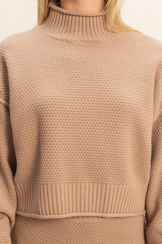ALI - 2 MOCK TEXTURED SWEATER