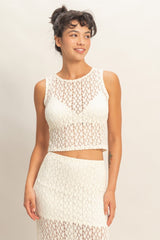 STRETCH LACE TANK TOP