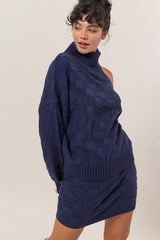 CARA - BASKETWEAVE OPEN SHOULDER SWEATER