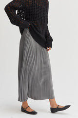 CRINKLE SHIMMER MAXI SKIRT