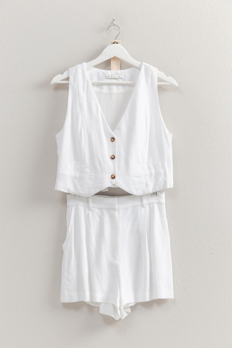OAKVILLE - LINEN BLEND VEST