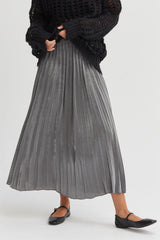 CRINKLE SHIMMER MAXI SKIRT