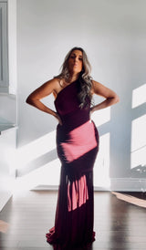 GODDESS - ONE SHOULDER MESH MAXI DRESS