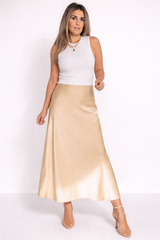 SATIN MAXI SKIRT