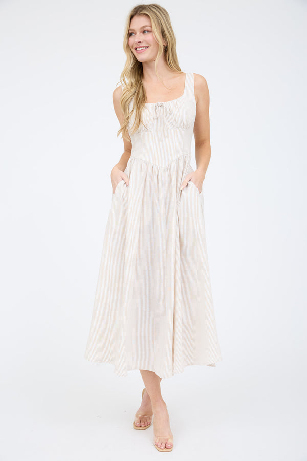 BELLA - STRIPE CORSETTE DRESS