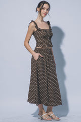 DOT - RUFFLE SMOCKED TOP