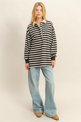 STRIPE POLO TOP