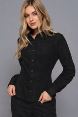 FAUX SUEDE SHIRT