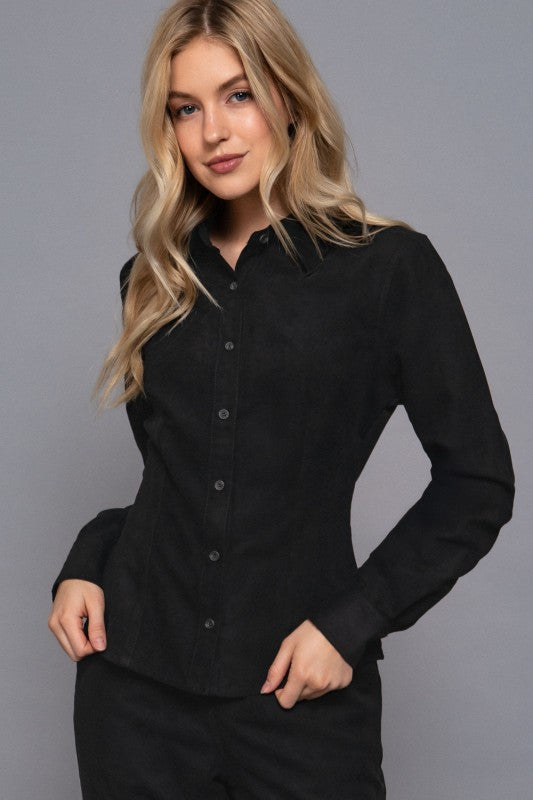 FAUX SUEDE SHIRT