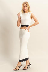 MIA - SCALLOP RIBBED SKIRT