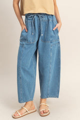 TABA - BARREL DRAWSTRING PANTS