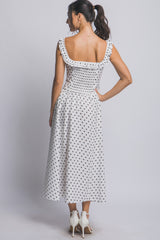DOT - RUFFLE SMOCKED TOP