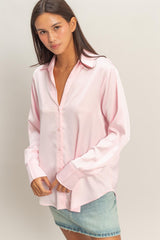 SATIN L/S BLOUSE