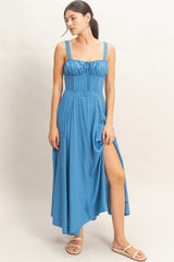 ELISE - TIE BACK SWISS DOT DRESS