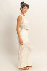STRETCH LACE MAXI SKIRT