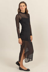 MAZIE - SHEER MIDI DRESS