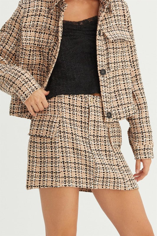 TWEED SHORT SKIRT