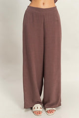 CHELSEA - WIDE LEG LINEN PANT
