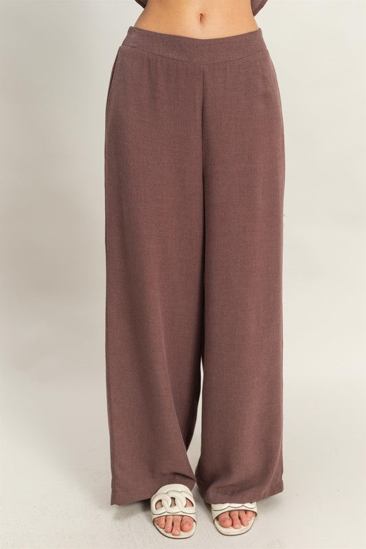 CHELSEA - WIDE LEG LINEN PANT