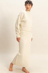 ALI - 2 TEXTURED MIDI SKIRT