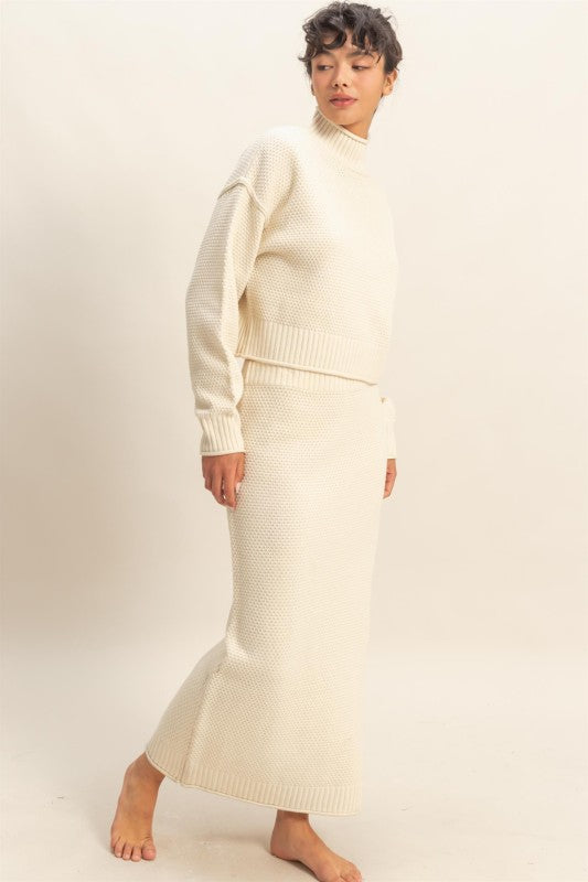ALI - 2 TEXTURED MIDI SKIRT