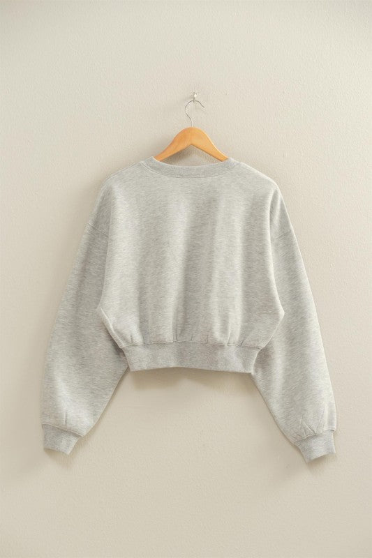 CROP CREW SWEATSHIRT