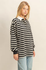 STRIPE POLO TOP