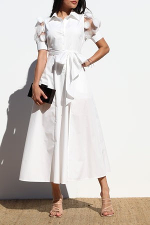 KATHERINE - LACE SLEEVE DRESS