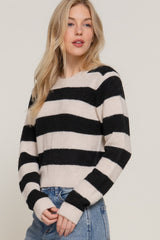 STRIPE CREW NECK SWEATER