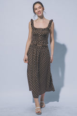 DOT - RUFFLE SMOCKED TOP
