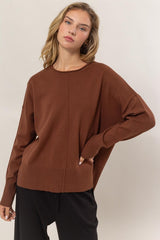 FRONT SEAM SWEATER