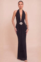 MONICA - DEEP PLUNGE MAXI DRESS