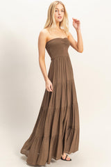 SERENA - SMOCK TUBE MAXI DRESS