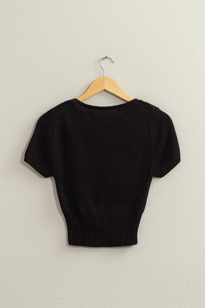 Oksana Short Sleeve Pullover - Adorn Boutique
