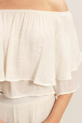 LEXI - OFF SHOULDER RUFFLE TOP