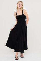 ELISE - TIE BACK SWISS DOT DRESS