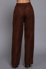 FAUX SUEDE STRAIGHT LEG PANT